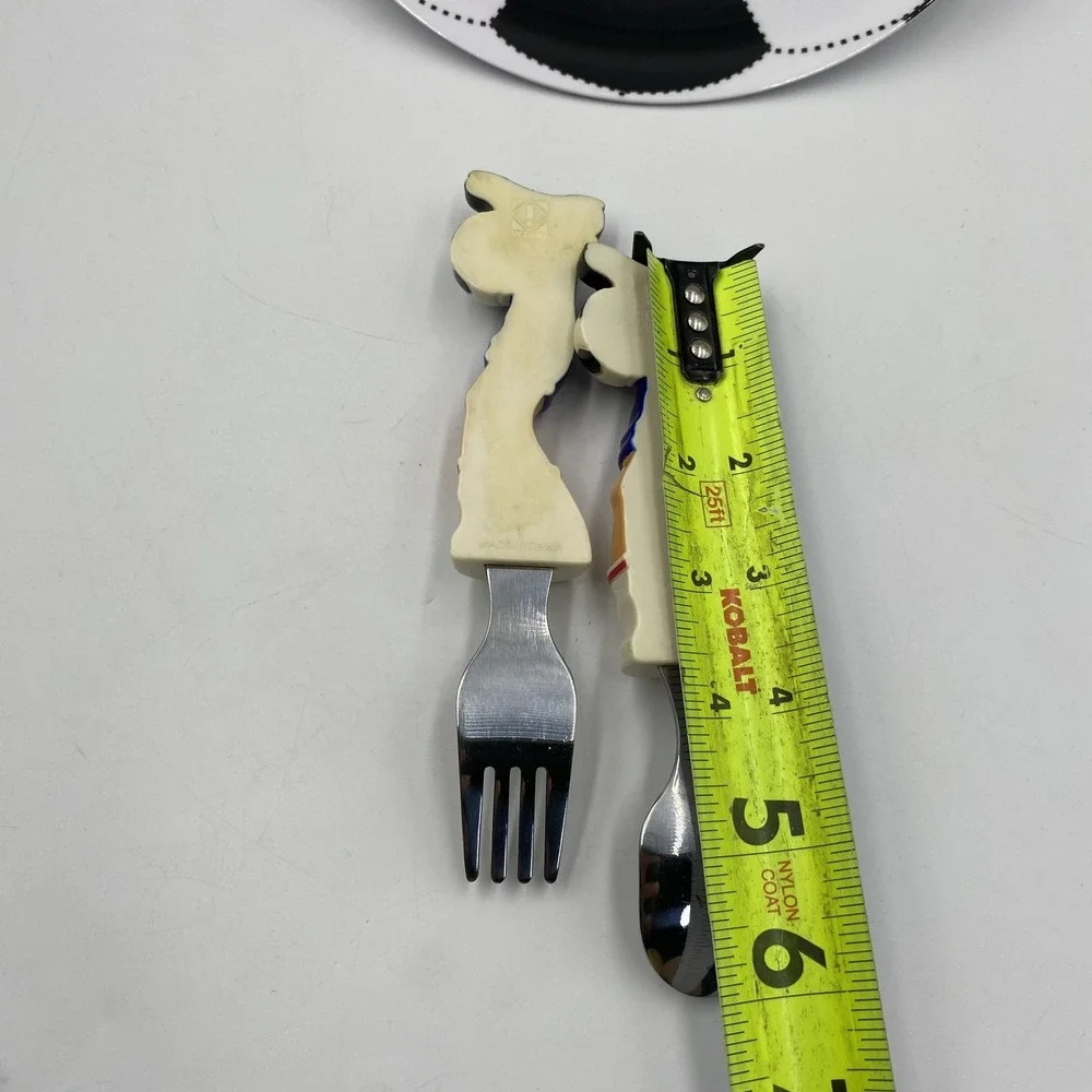 InZone Soccer Plate Set Kids Youth GOAL Plate Spoon Fork Sports Ball Utensils Se